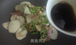 Stir-fried Sausages with Pleurotus Eryngii——eat Well by Yourself recipe