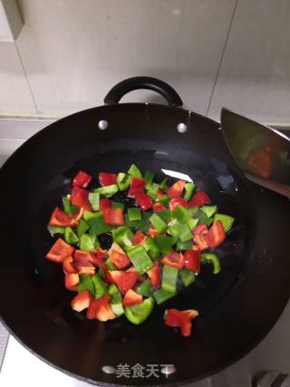 Two-color Pepper in Oyster Sauce recipe