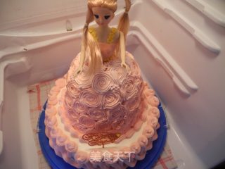 Gradient Barbie Cake recipe