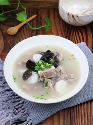 Yam Black Fungus Pork Rib Soup recipe