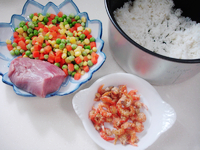 Fried Rice with Meat recipe