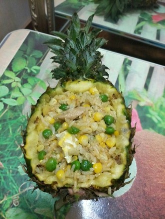 Pineapple Bowl with Beans and Corn Fried Rice recipe