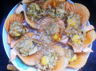 Steamed Scallops with Garlic recipe