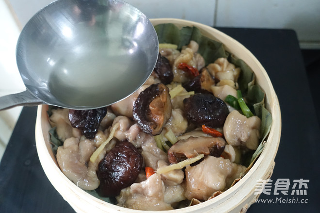 Steamed Chicken with Mushrooms recipe