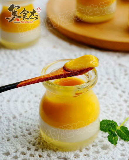 Mango Coconut Milk Two-color Pudding recipe