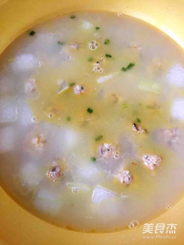 Winter Melon Tofu Meatball Soup recipe