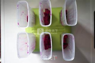 Cantaloupe Coconut Milk Dragon Fruit Popsicle recipe