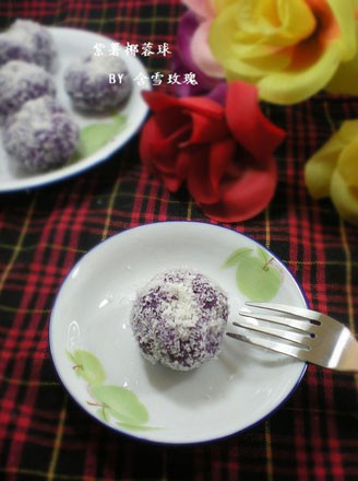 Purple Sweet Potato Coconut Ball recipe