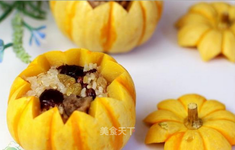 [peach and Plum Cooking] Finally Found The Best Way to Eat Pumpkin-pumpkin Eight-treasure Rice, Eat Like this for Three Months, The Waist Circumference is Absolutely Small! recipe