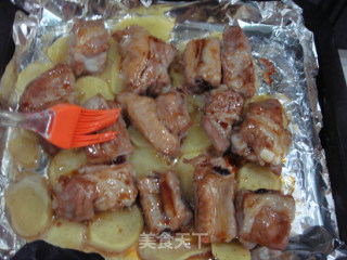 Grilled Pork Ribs and Potatoes recipe