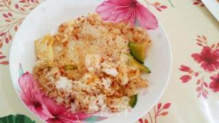 Grilled Meat + Spicy Cabbage Cheese Rice recipe