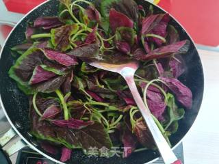 Garlic Red Amaranth recipe