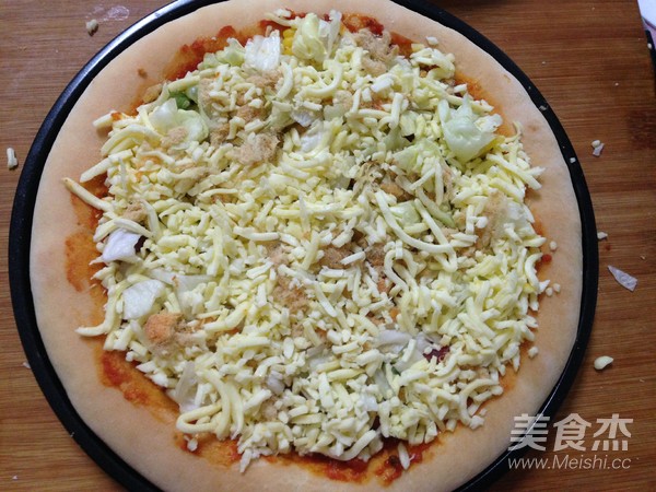 Sausage Pork Floss Pizza recipe