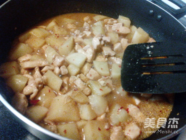 Spicy Potato Stew with Chicken recipe