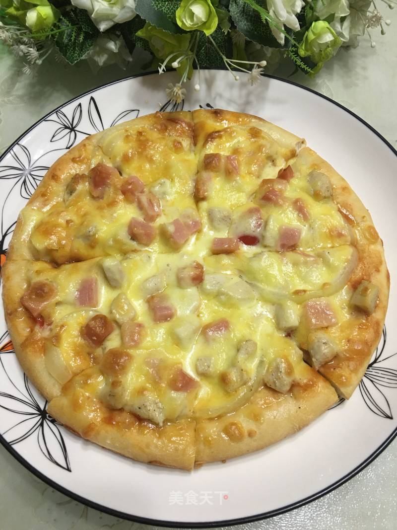 Chicken Ham Pizza recipe