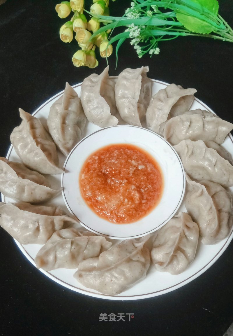 "steamed Vegetables" Steamed Dumplings with Buckwheat and Pork recipe