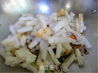 Fried Korean Rice Cake with Creamy Crab recipe