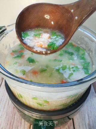 Colorful Shrimp Congee recipe