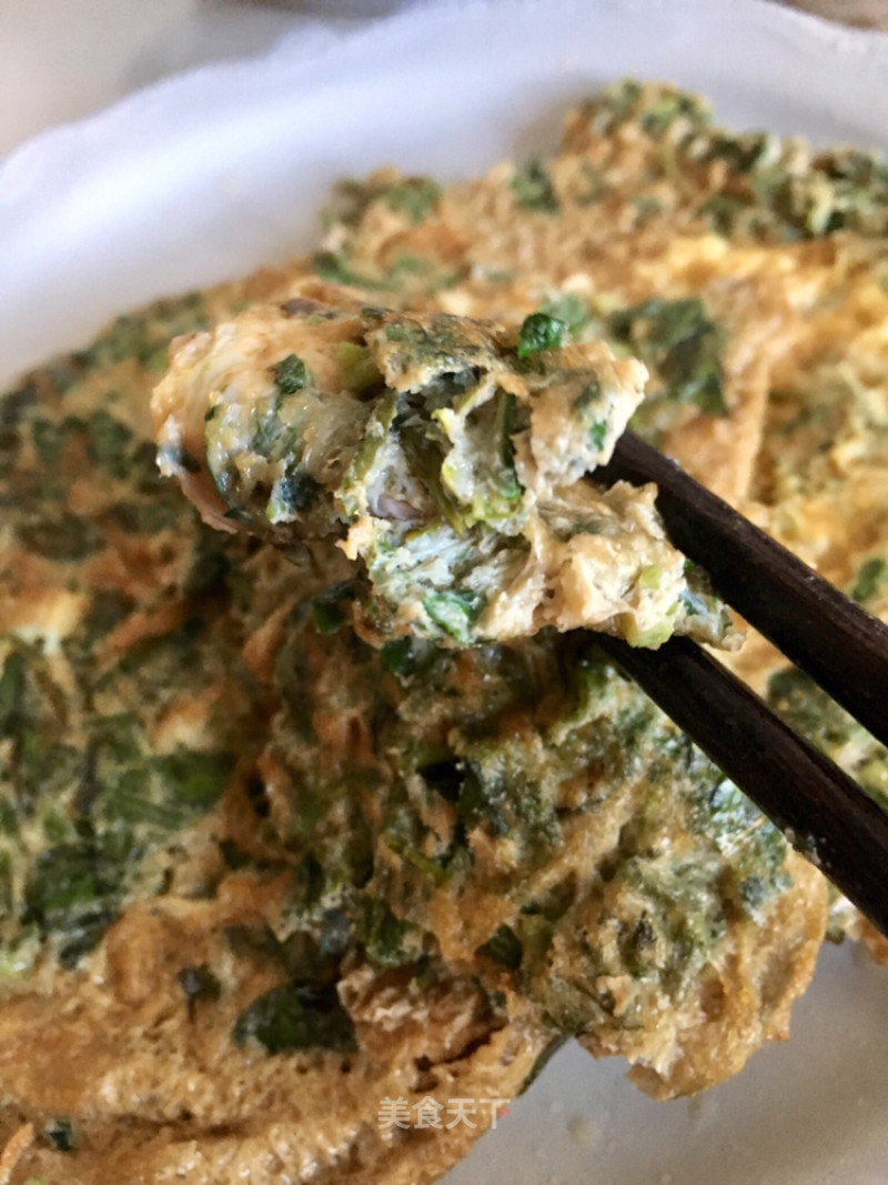 Three-flavored Wild Vegetables Fried Goose Eggs