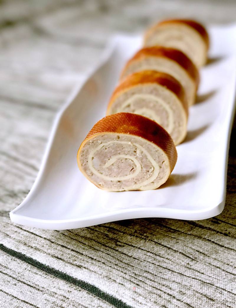 Smoked Tofu Skin Pork Roll recipe