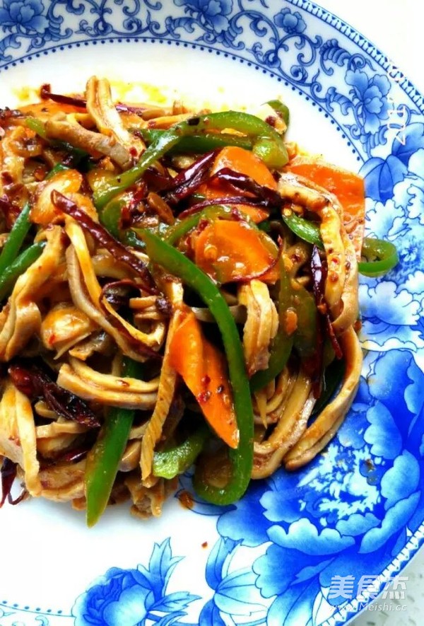 Spicy Red Oil Stir-fried Belly Shreds recipe