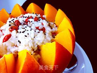 Pumpkin Cup Glutinous Rice recipe