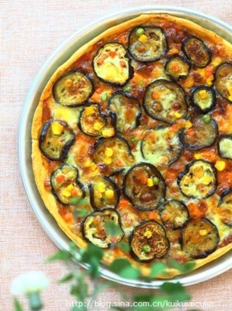 Eggplant Pizza with Meat Sauce recipe