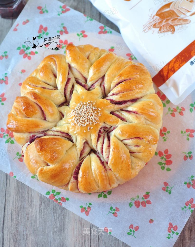 # Fourth Baking Contest and is Love to Eat Festival# Flower Purple Sweet Potato Bread recipe