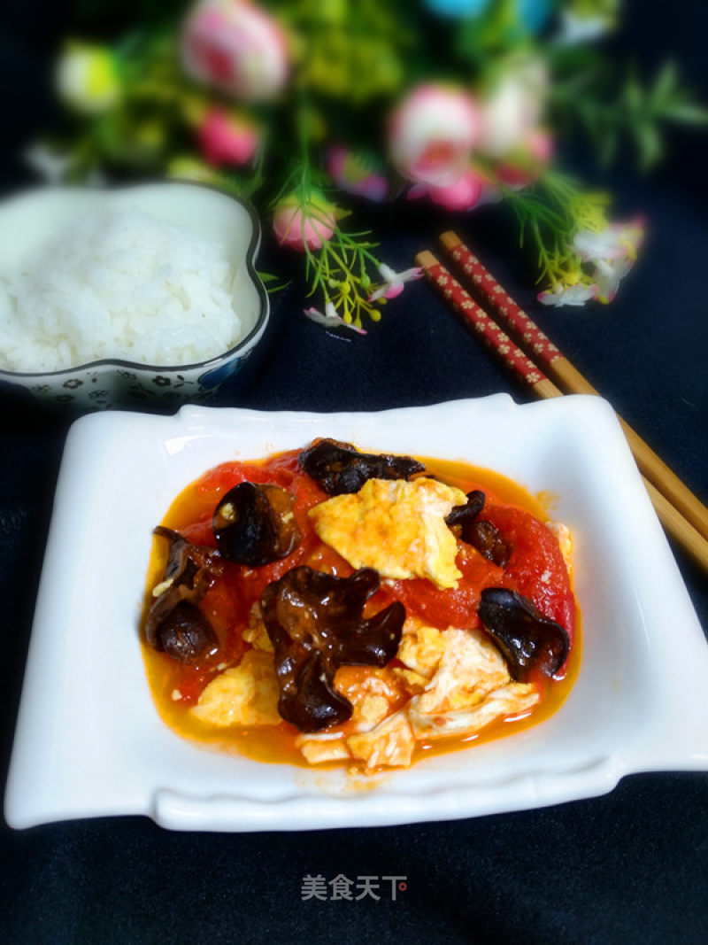 Scrambled Eggs with Tomato Fungus recipe