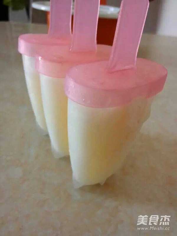 Red Bean Popsicles + Milk Popsicles recipe
