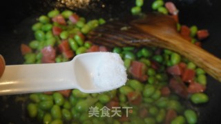 Stir-fried Edamame with Taiwanese Sausage recipe