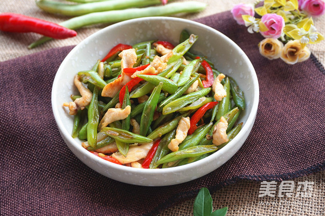 Stir-fried Pork with Beans recipe