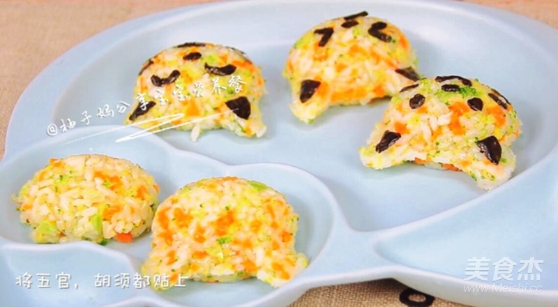 Mixed Vegetable Cod Cat Rice Ball recipe