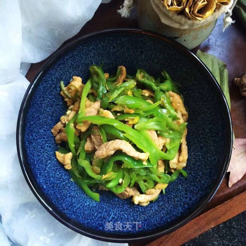 Stir-fried Shredded Pork with Green Pepper recipe