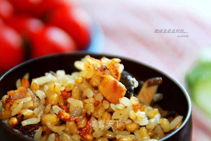 【boiled Rice with Sausage and Mushroom】: An Attractive Lazy Rice with Fragrance recipe