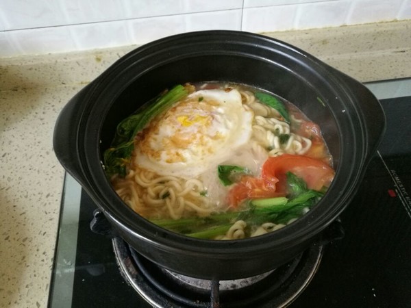 #中卓牛骨汤面#tomatoes, Eggs and Beef Bone Soup Noodles recipe