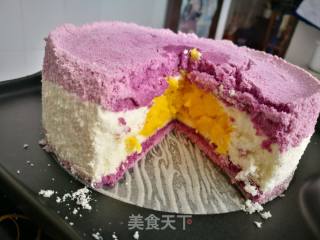 Purple Potato Sponge Cake with Custard Filling recipe