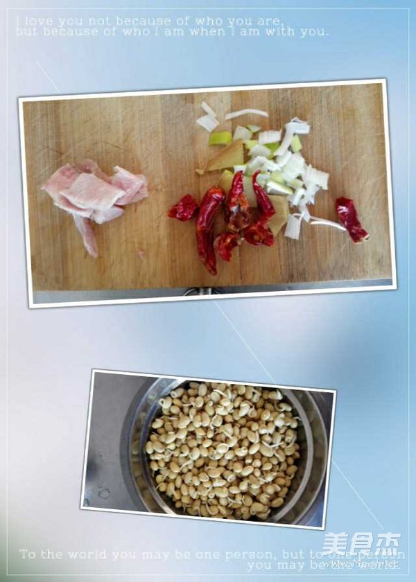 Stir-fried Soy Sprouts with Meat recipe