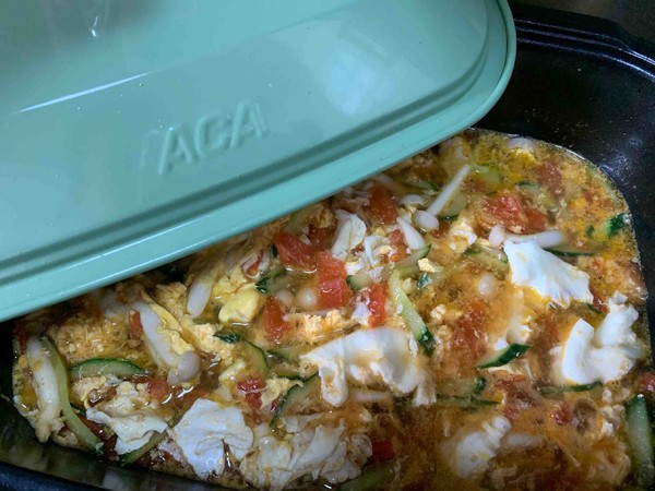 Baby’s Favorite Cucumber Tomato Egg Noodles recipe