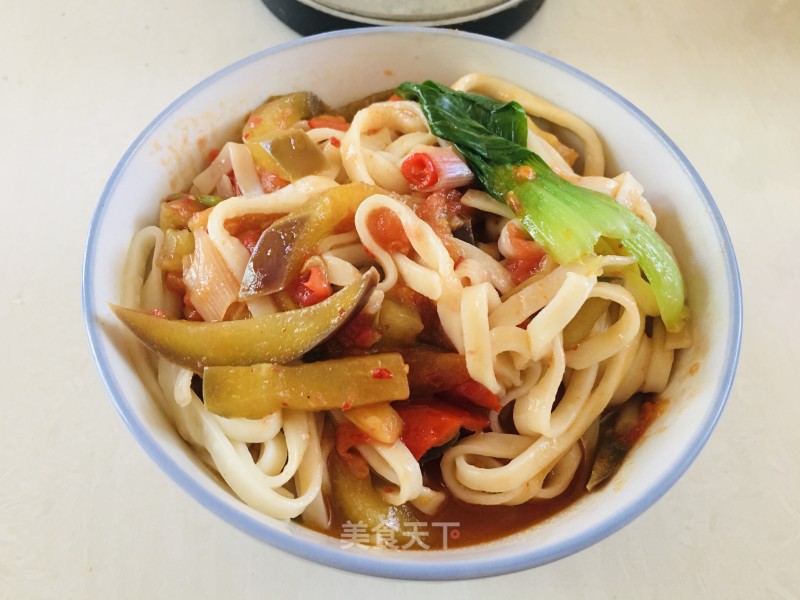 Eggplant Tomato Noodles recipe