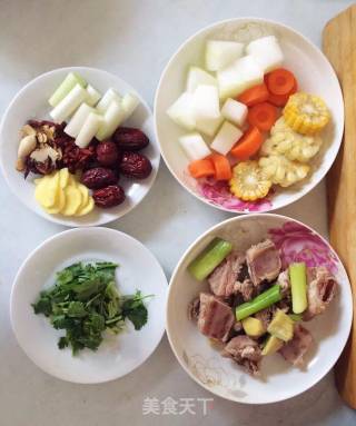 Ribs, Corn, Winter Melon Soup recipe