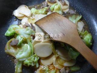 Stir-fried Rice Cake with Chicken Gizzards and Cabbage recipe