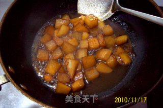 【autumn and Winter Green Shield】---"roasted White Radish with Garlic Seedlings" recipe