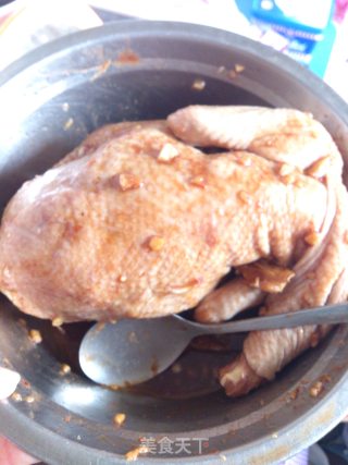 Roasted Whole Chicken with Garlic Honey Sauce recipe