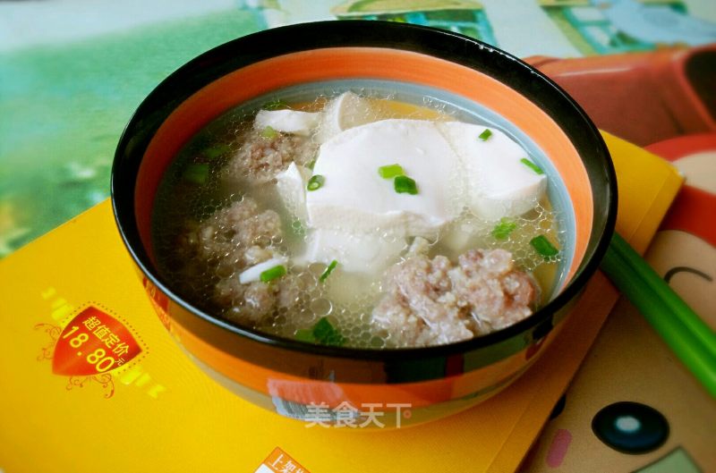 Meatball Tofu Soup recipe