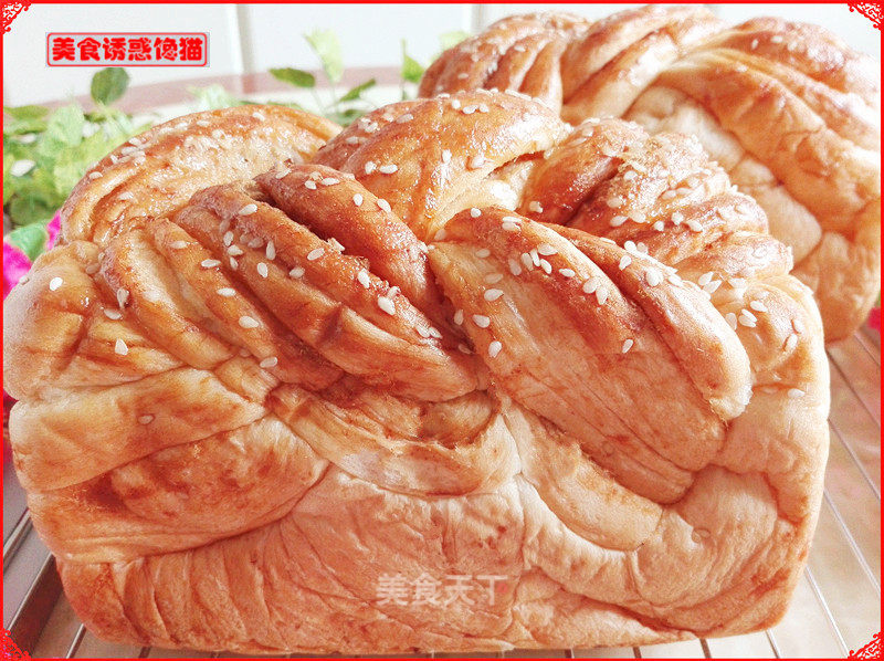 Braided Pork Floss Toast (one-time Fermentation) recipe