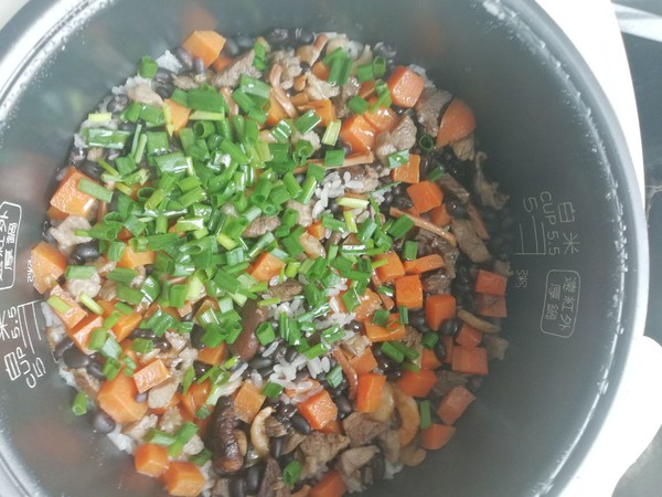 Braised Rice with Black Beans recipe
