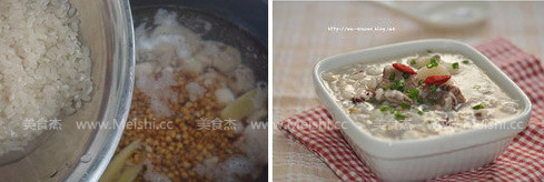 Three Treasures Congee with Spare Ribs recipe