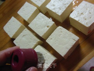 White Jade Inlaid Beads-tofu Stuffed with Shrimps recipe