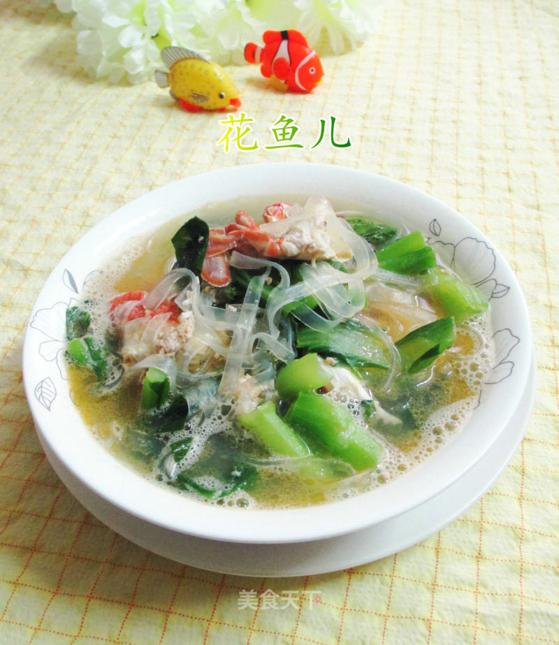 Cauliflower Crab Wide Noodles recipe